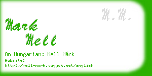 mark mell business card